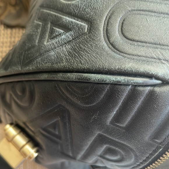 Black Leather Satchel/Duffle with shoulder Strap - Picture 7 of 16